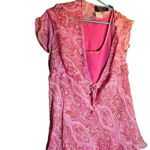 🌸2 piece tank/short sleeved sheer blouse, NYC Design, size 3X